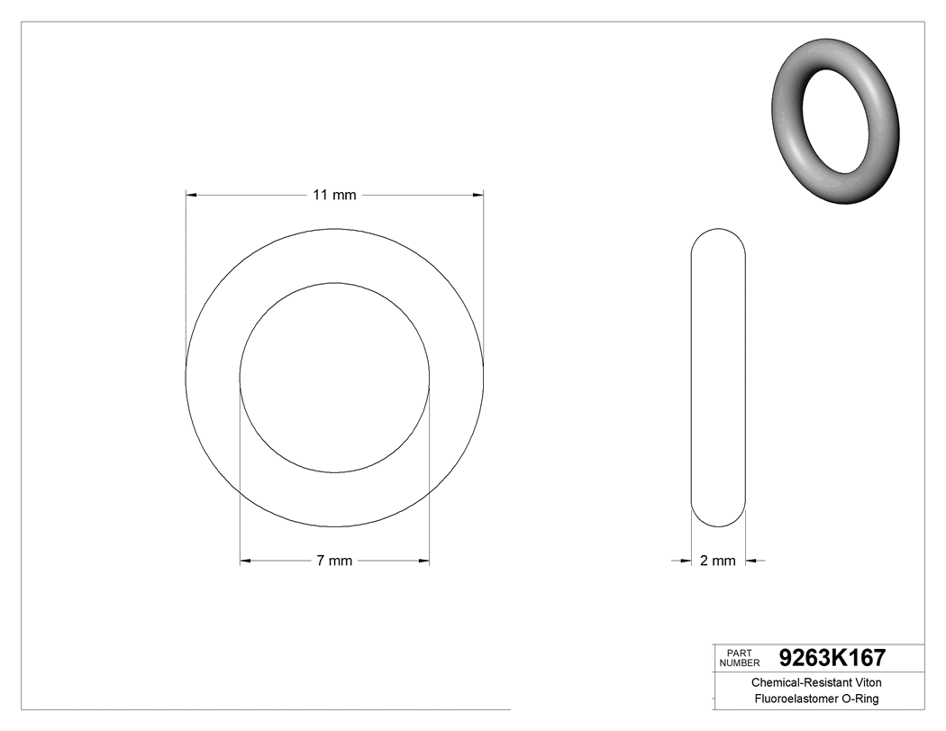 Technical drawing - 9263K167